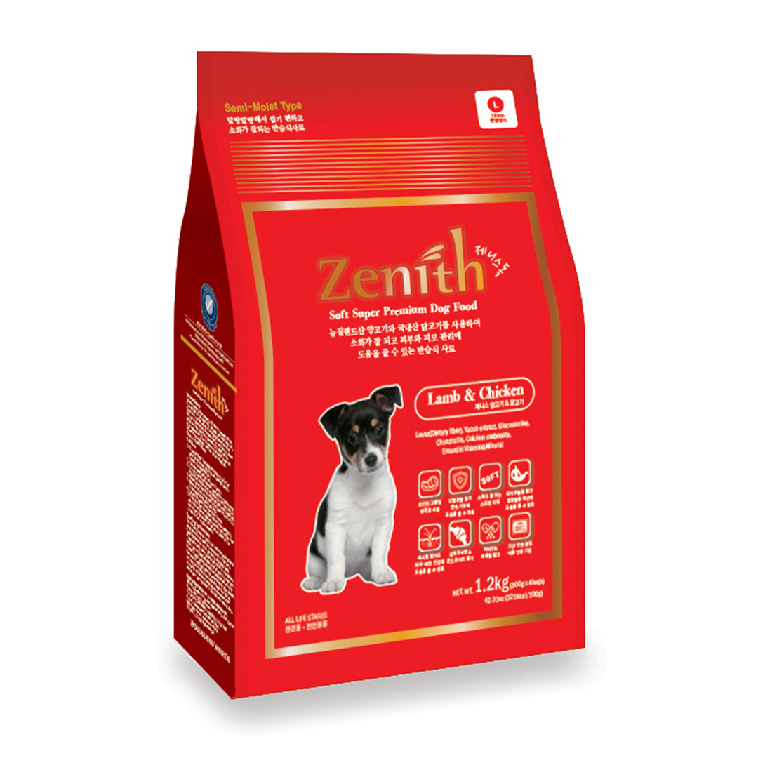 Zenith Premium Soft Type Dog Food Lamb,Chicken Rice (Red-Regular Siz