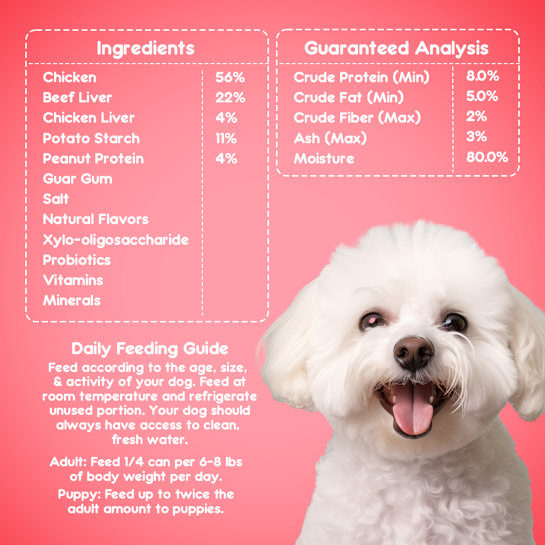 Hachiko Chicken Canned Wet Dog Food (Grain Free) 375g