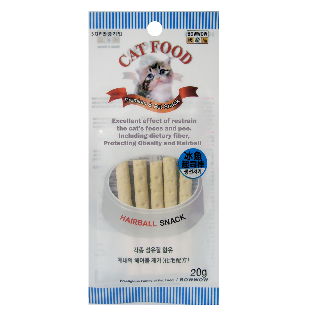 BowWow Hairball Cat Fish Jerky 20g