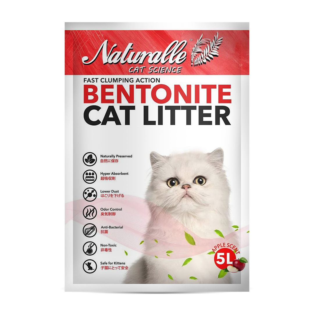 Naturalle Bentonite Cat Litter 5L Apple Scent