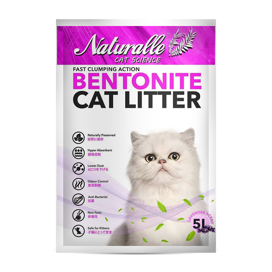 Naturalle Bentonite Cat Litter 5L Lavender Scent