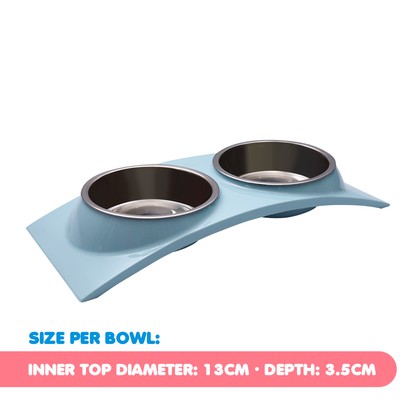 Kochi Pets Arch Double Pet Bowl Blue