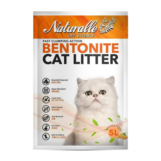 Naturalle Bentonite Cat Litter 5L Orange Scent