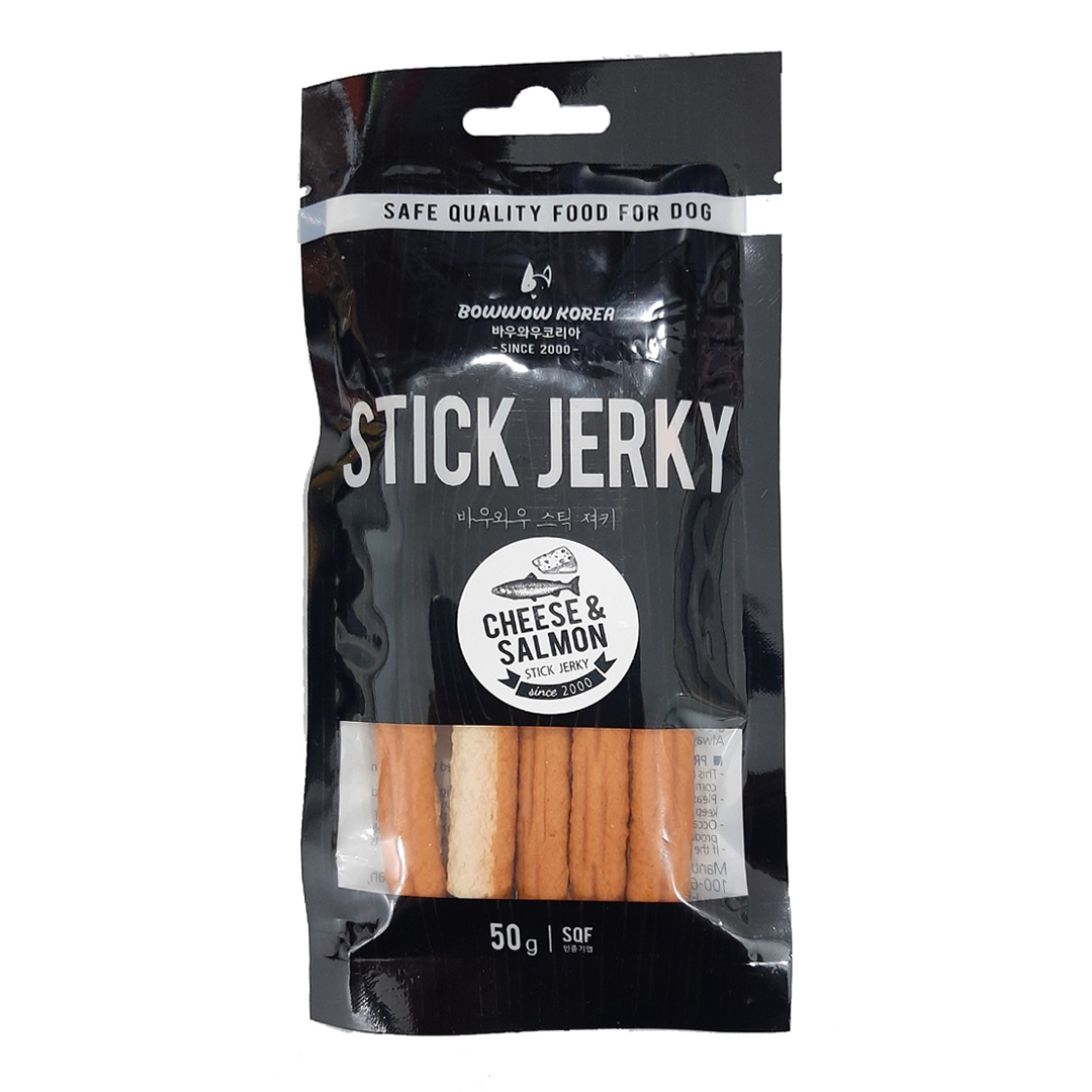 BowWow Cheese & Salmon Stick Jerky 50g