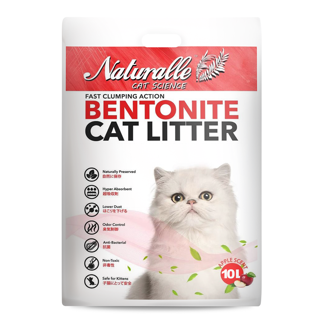 Naturalle Bentonite Cat Litter 10L Apple Scent