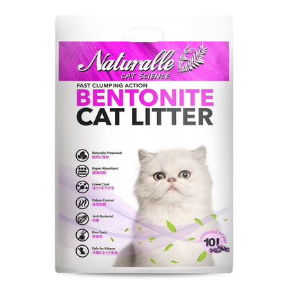 Naturalle Bentonite Cat Litter 10L Lavender Scent