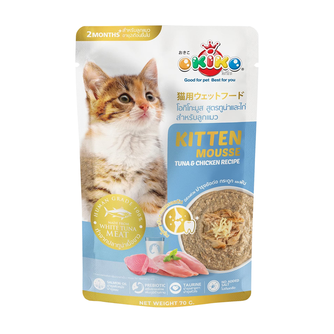 Okiko Kitten Mousse Tuna & Chicken Recipe 70g