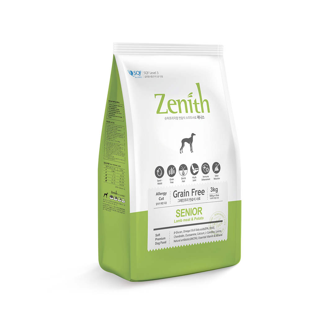 Zenith Grain-Free Soft Moist Dog Food Lamb Meat & Potato for Seniors 3kgs