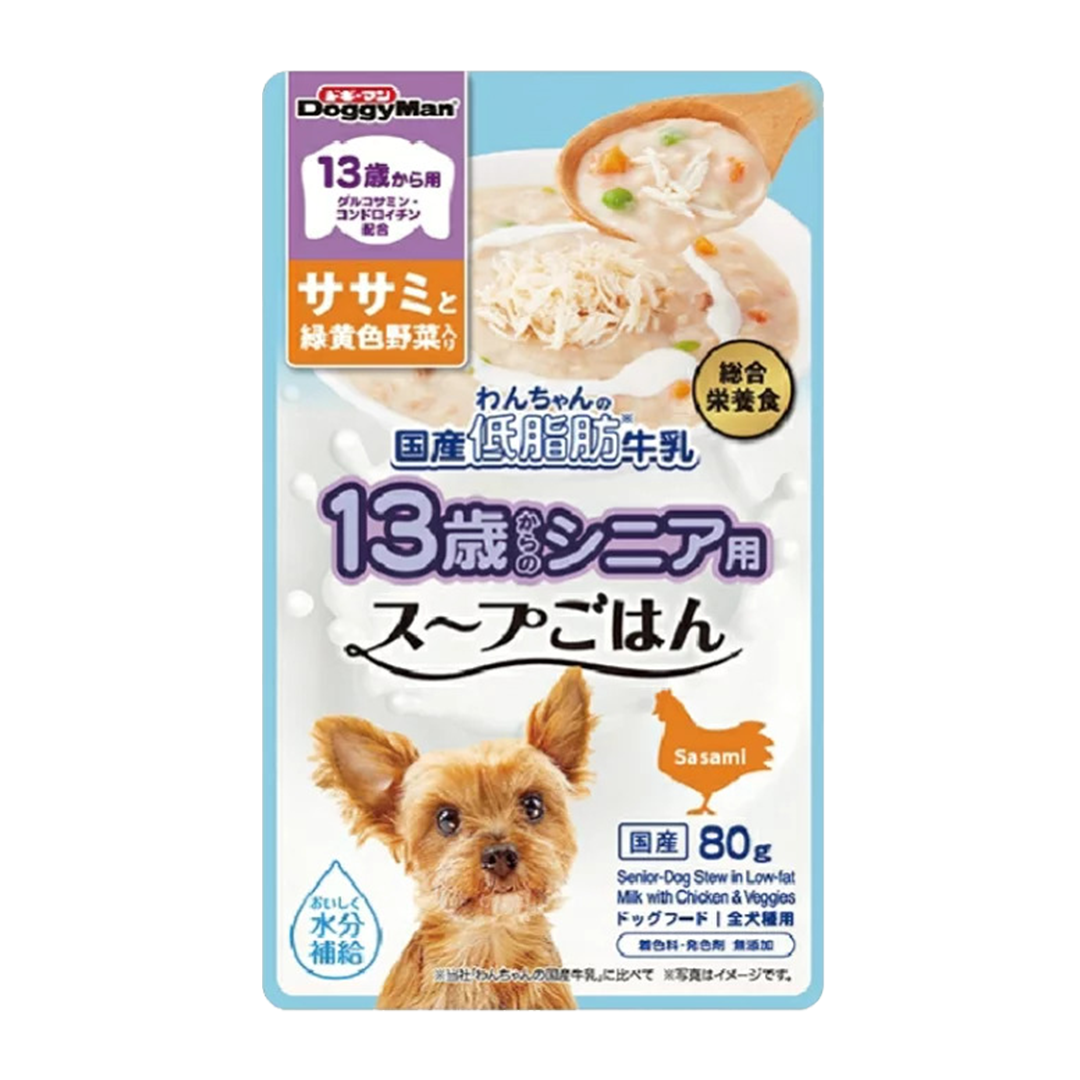 Doggyman Senior Dog Stew in Low Fat Milk with Chicken & Veggies 80g