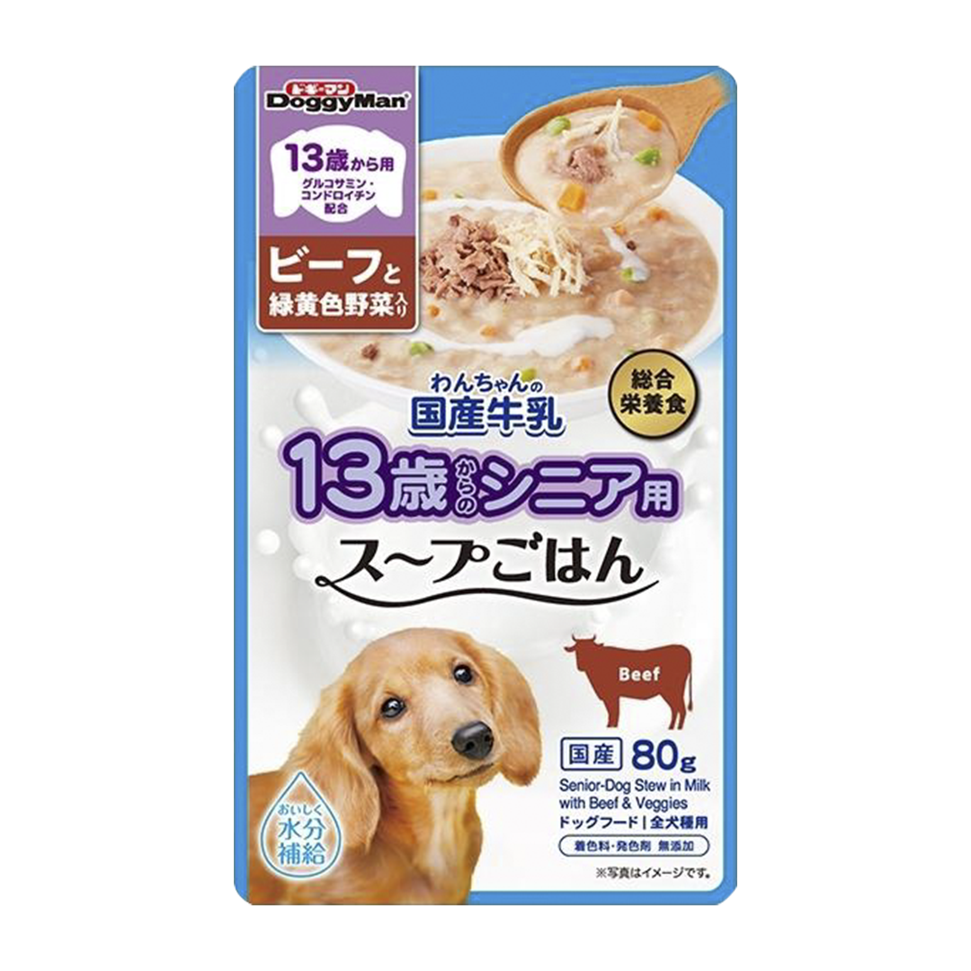 Doggyman Senior Dog Stew in Milk with Beef & Veggies 80g