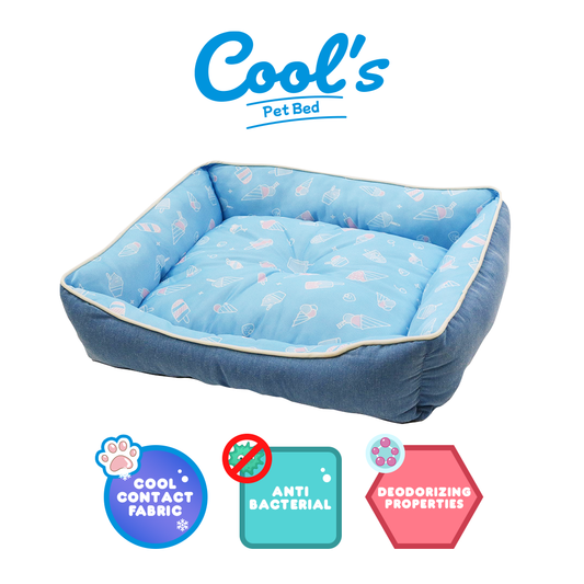Doggyman Cool Feel Square Bed Blue M