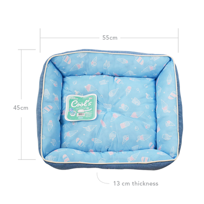 Doggyman Cool Feel Square Bed Blue M